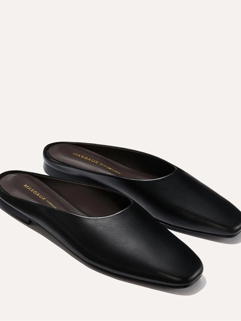Margaux Clara Black Leather Slip-On Loafers
